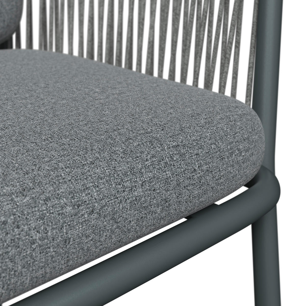 STAPELSESSEL in Metall, Textil Dunkelgrau  - Dunkelgrau, Design, Textil/Metall (58,5/79.5/61.5cm) - Amatio