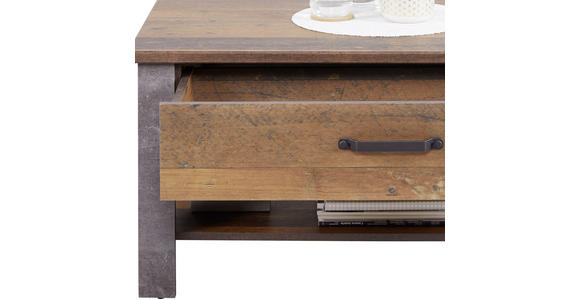 Couchtisch Ontario - Eichefarben/Dunkelgrau, Trend, Holzwerkstoff (101/50,5/70cm) - Ombra