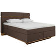 BOXSPRINGBETT 180/200 cm  in Braun  - Eichefarben/Braun, Natur, Holz/Textil (180/200cm) - Linea Natura