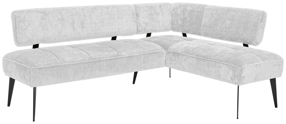 ECKBANK 212/162 cm Webstoff Hellgelb Metall   - Hellgelb/Schwarz, MODERN, Textil/Metall (212/162cm) - Welnova
