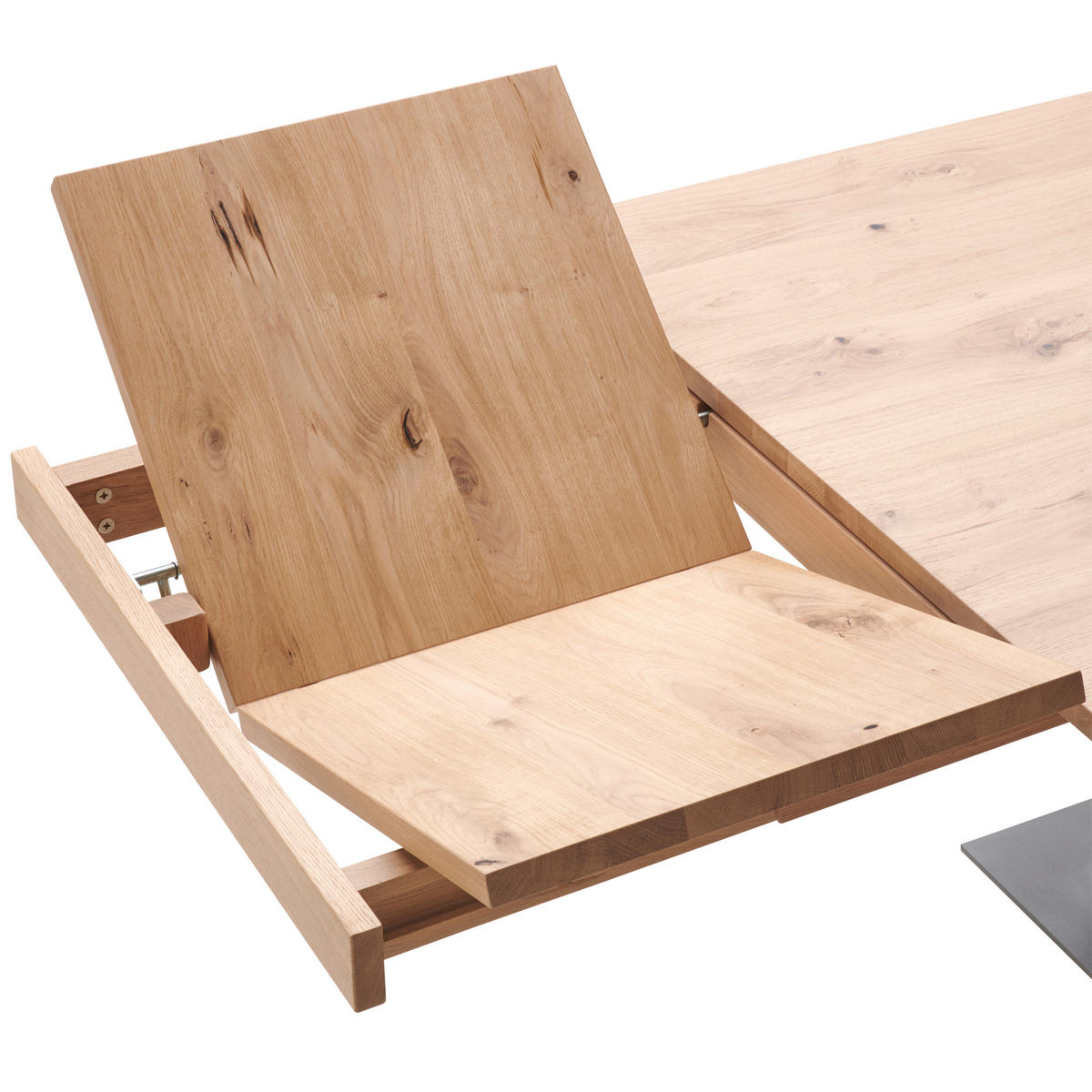 ESSTISCH in Holz 200/100/76,5 cm  - Wildeiche/Anthrazit, Natur, Holz/Metall (200/100/76,5cm) - Voglauer