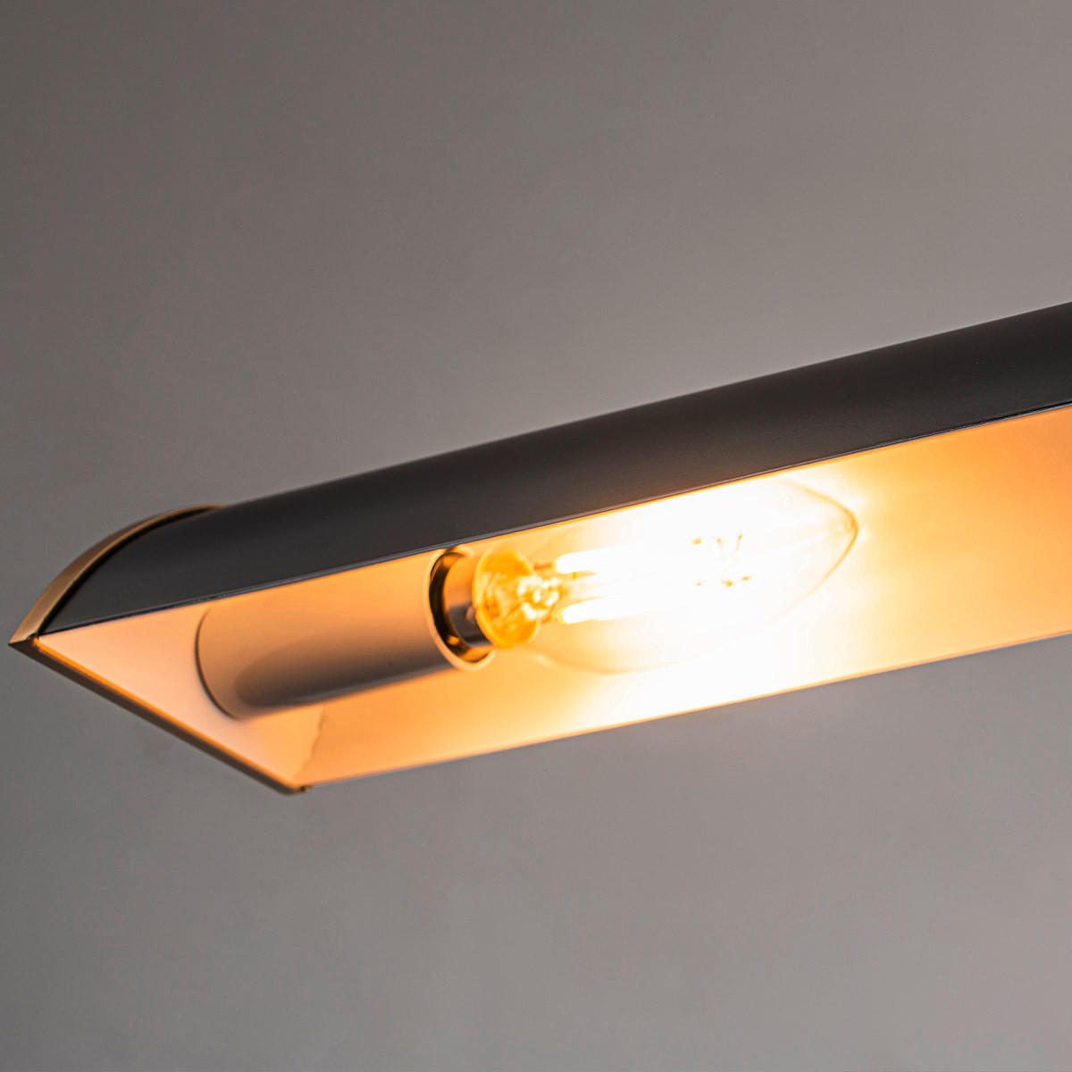 BILDERLEUCHTE - Messingfarben/Schwarz, Konventionell, Metall (12.7/44.5/31.8cm) - Elstead Lighting