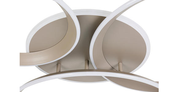 LED-DECKENLEUCHTE Velora 96/84/10 cm   - Sandfarben, Design, Kunststoff/Metall (96/84/10cm) - Dieter Knoll