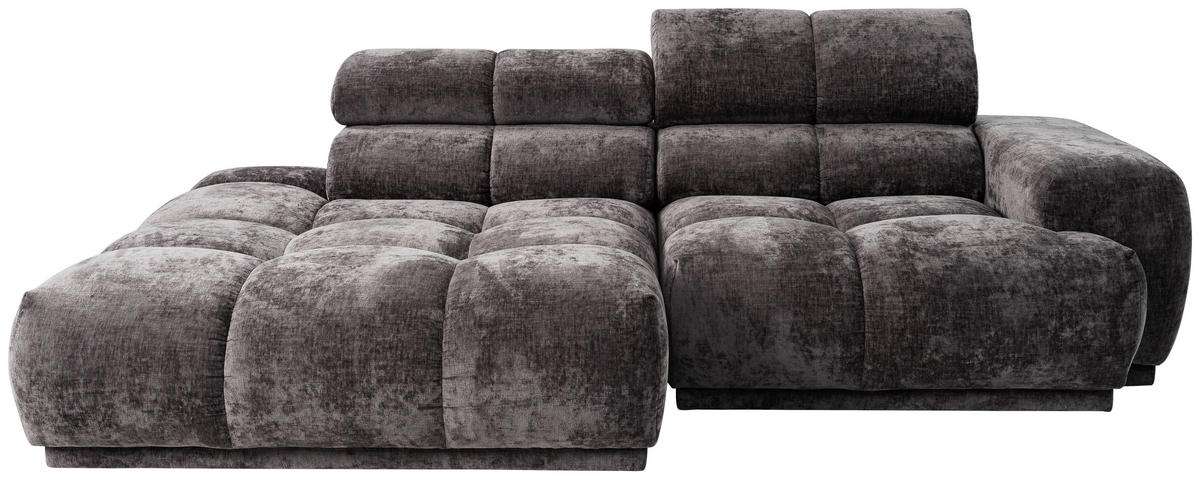 ECKSOFA in Flachgewebe Anthrazit  150/239 cm  - Anthrazit, MODERN, Textil (150/239cm) - MID.YOU