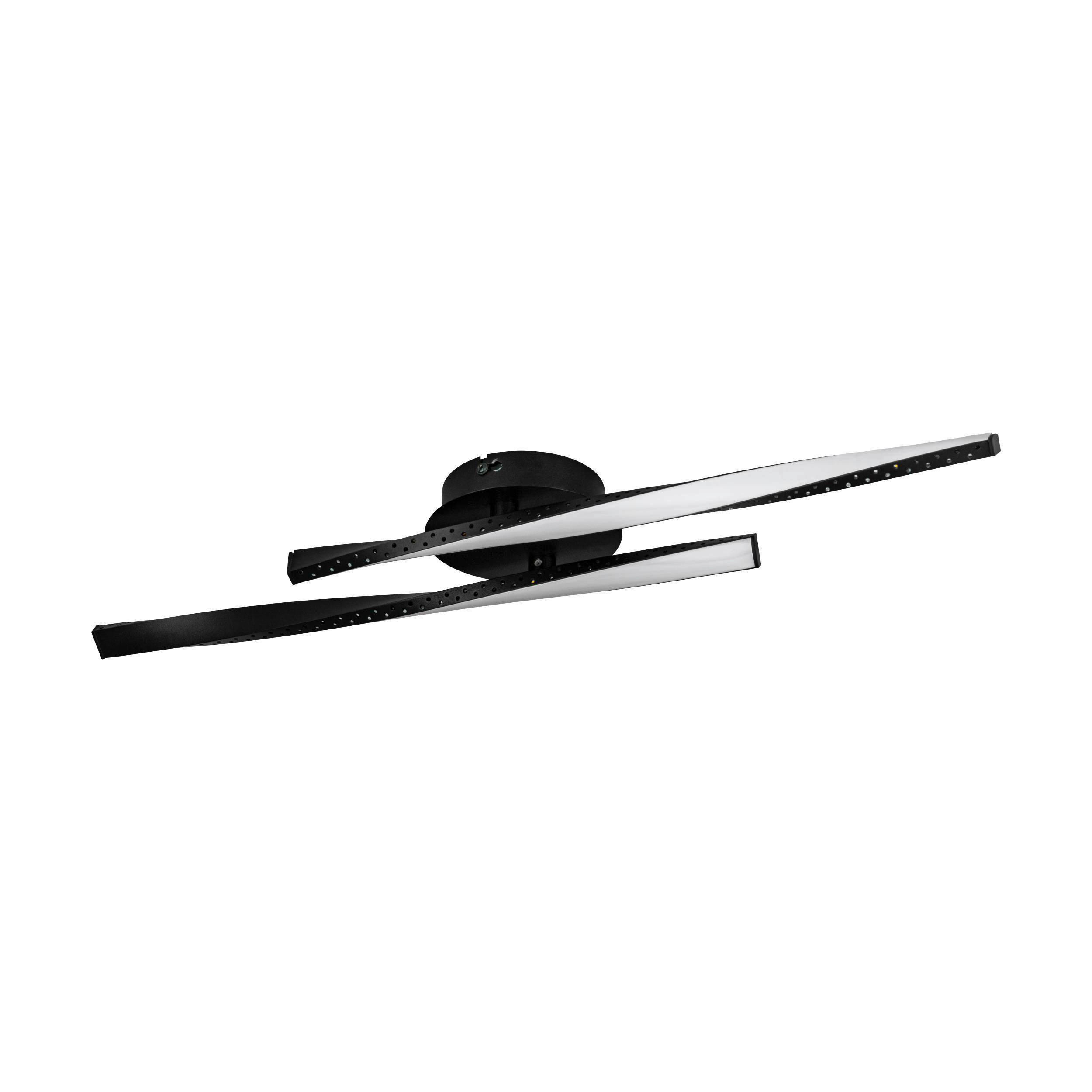 LED-DECKENLEUCHTE 59/10/6 cm   - Schwarz/Weiß, Design, Kunststoff/Metall (59/10/6cm) - Eglo