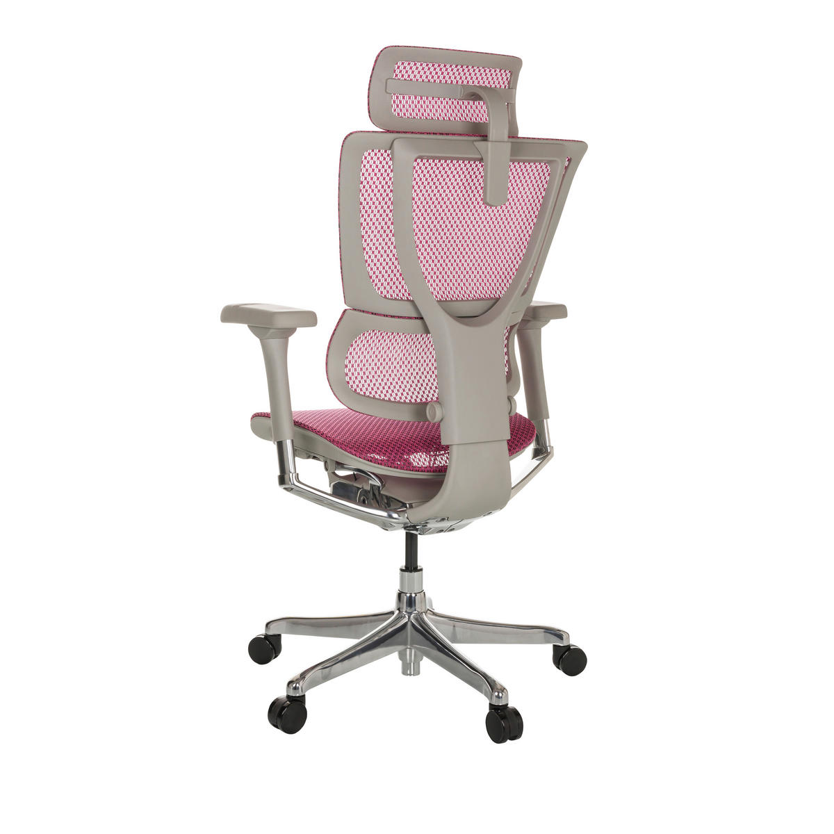 DREHSTUHL Netz Rosa  - Beige/Silberfarben, Basics, Kunststoff/Textil (69/116-138/66cm) - MID.YOU