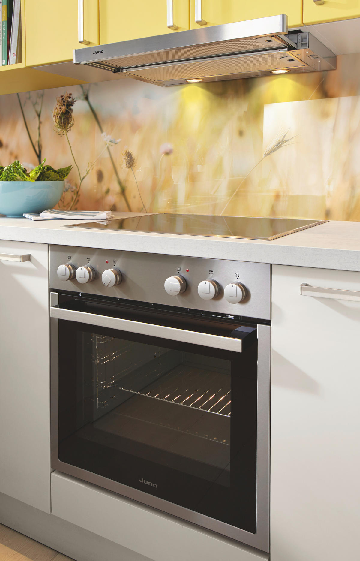 EINBAUKÜCHE UMANI  - Gelb/Grau, Design, Holzwerkstoff - Novel