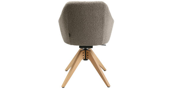 ARMLEHNSTUHL in Flachgewebe - Eichefarben/Naturfarben, Design, Holz/Textil (58/82,5-85,2/60cm) - Johann Jakob