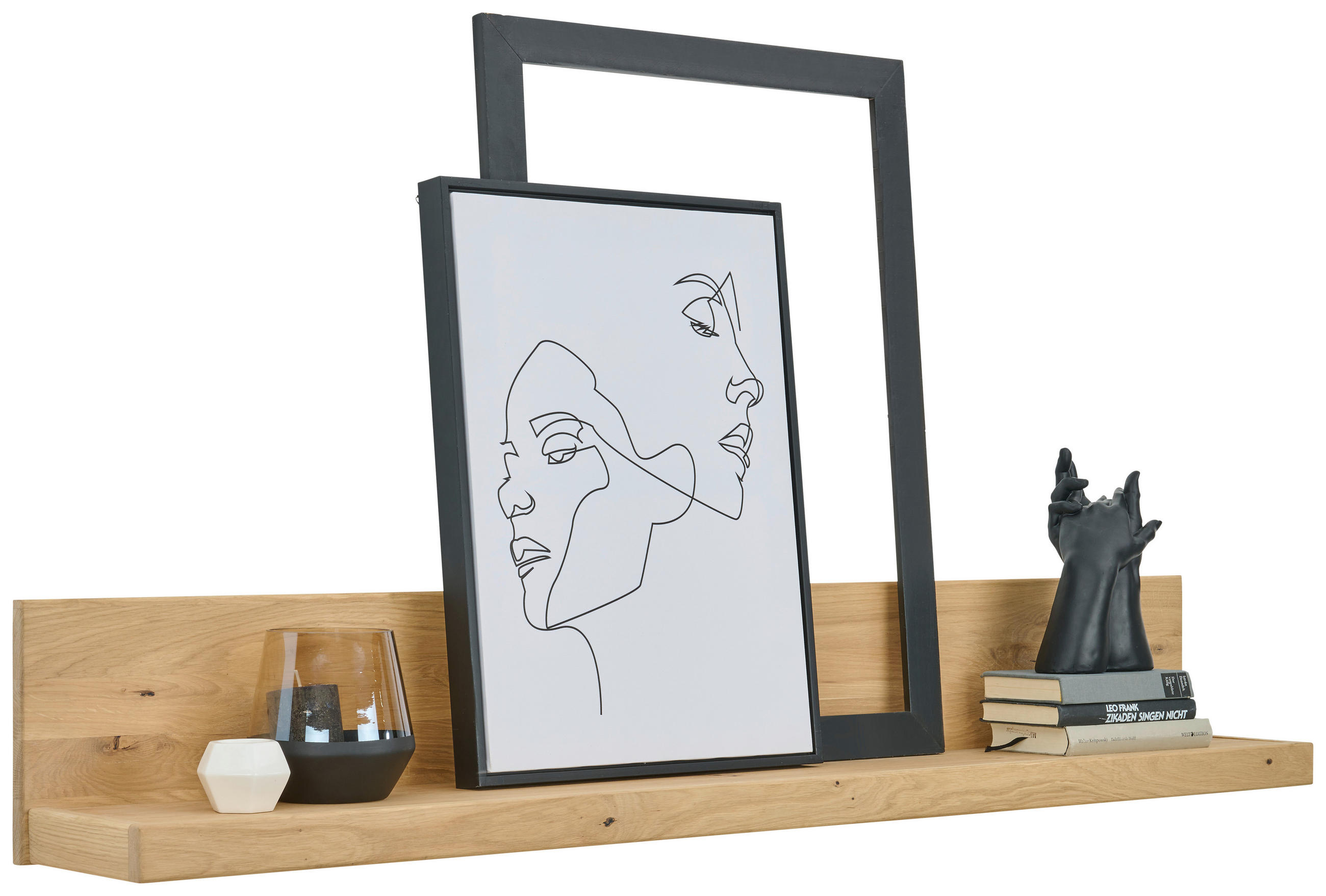 WANDBOARD  154/24/24 cm  - Eichefarben, Natur, Holz (154/24/24cm) - Linea Natura