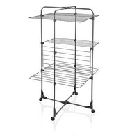 TURMWÄSCHETROCKNER CLASSIC TOWER 270 BLACK 68/68/126 cm  - Schwarz, Basics, Kunststoff (68/68/126cm) - Leifheit