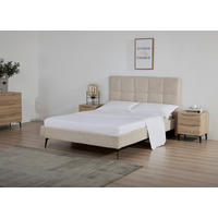 POLSTERBETT 140/200 cm, {[inkl. ],item.attr('349-543'),[, ]} - Beige/Schwarz, Design, Holz/Textil (140/200cm) - Boxxx