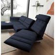 ECKSOFA Dunkelblau Flachgewebe  - Schwarz/Dunkelblau, Design, Textil/Metall (176-217/279-327cm) - Dieter Knoll