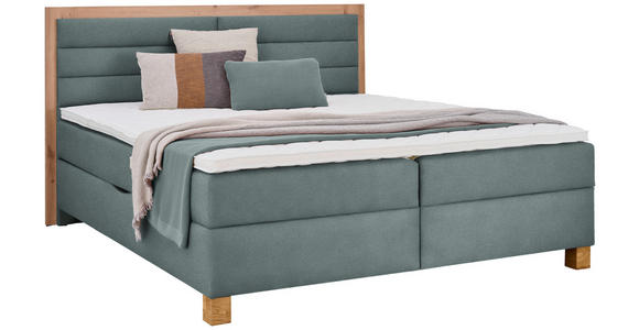 BOXBETT 180/200 cm  in Hellblau, Eiche Artisan  - Eiche Artisan/Hellblau, KONVENTIONELL, Holz/Textil (180/200cm) - Carryhome