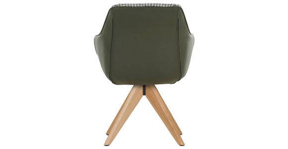 ARMLEHNSTUHL in Chenille, Lederlook - Eichefarben/Naturfarben, MODERN, Holz/Textil (60/83/65cm) - Novel