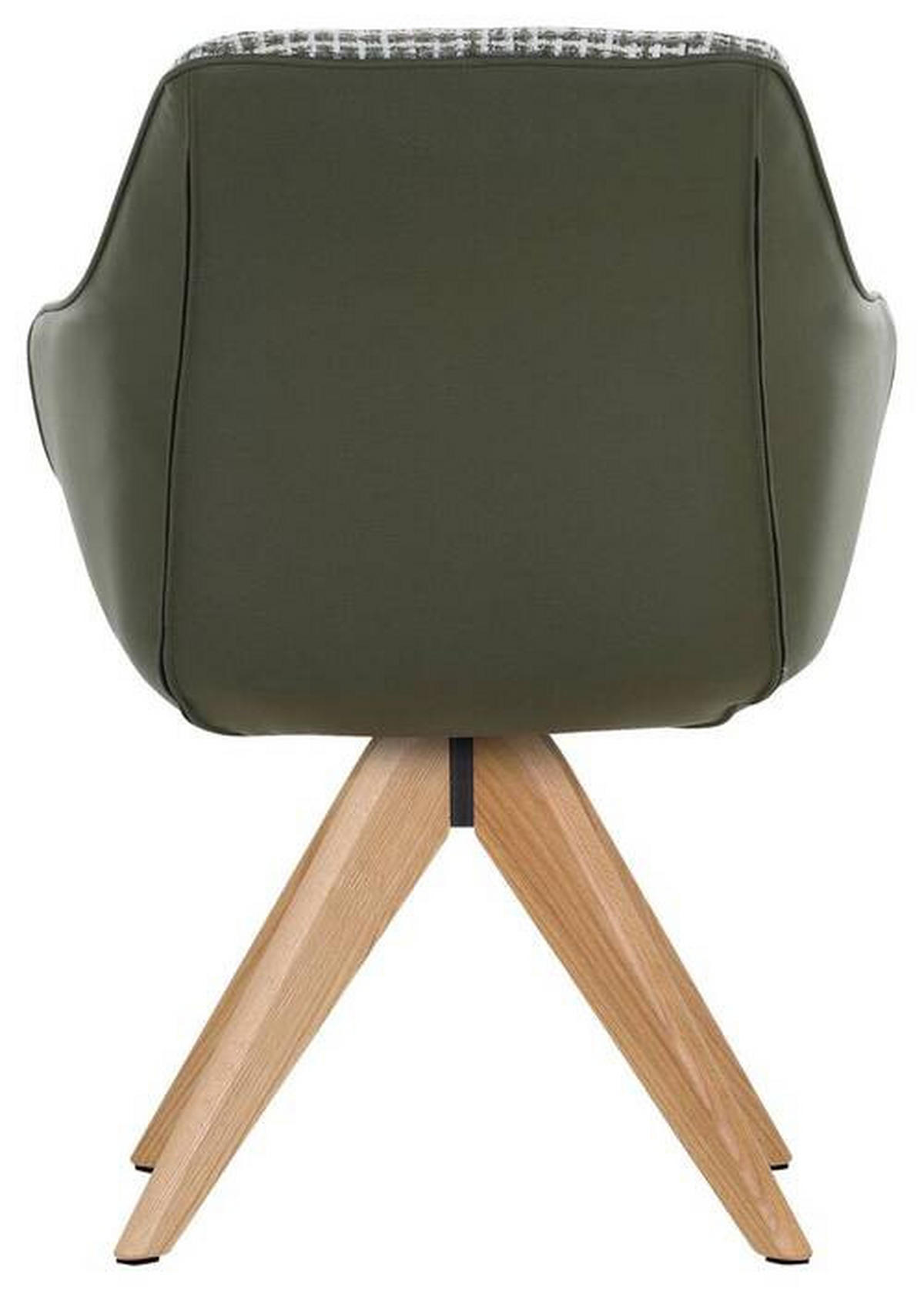 ARMLEHNSTUHL  in Chenille, Lederlook  - Weiss/Eichefarben, Modern, Holz/Textil (60/83/65cm) - Novel