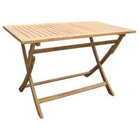 GARTENTISCH 120/70/74 cm Holz, Metall rechteckig  - Edelstahlfarben/Teakfarben, LIFESTYLE, Holz/Metall (120/70/74cm) - Zebra 