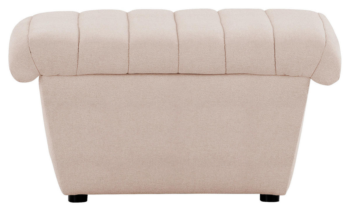 HOCKER Webstoff Creme  - Creme/Schwarz, Design, Kunststoff/Textil (74/43/85cm) - LOOKS by W.Joop