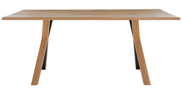 ESSTISCH in Holz 180/100/75 cm  - Eichefarben/Schwarz, Design, Holz/Metall (180/100/75cm) - Dieter Knoll