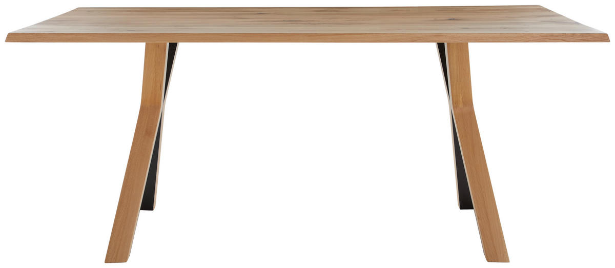 ESSTISCH in Holz 200/100/75 cm  - Eichefarben/Schwarz, Design, Holz/Metall (200/100/75cm) - Dieter Knoll