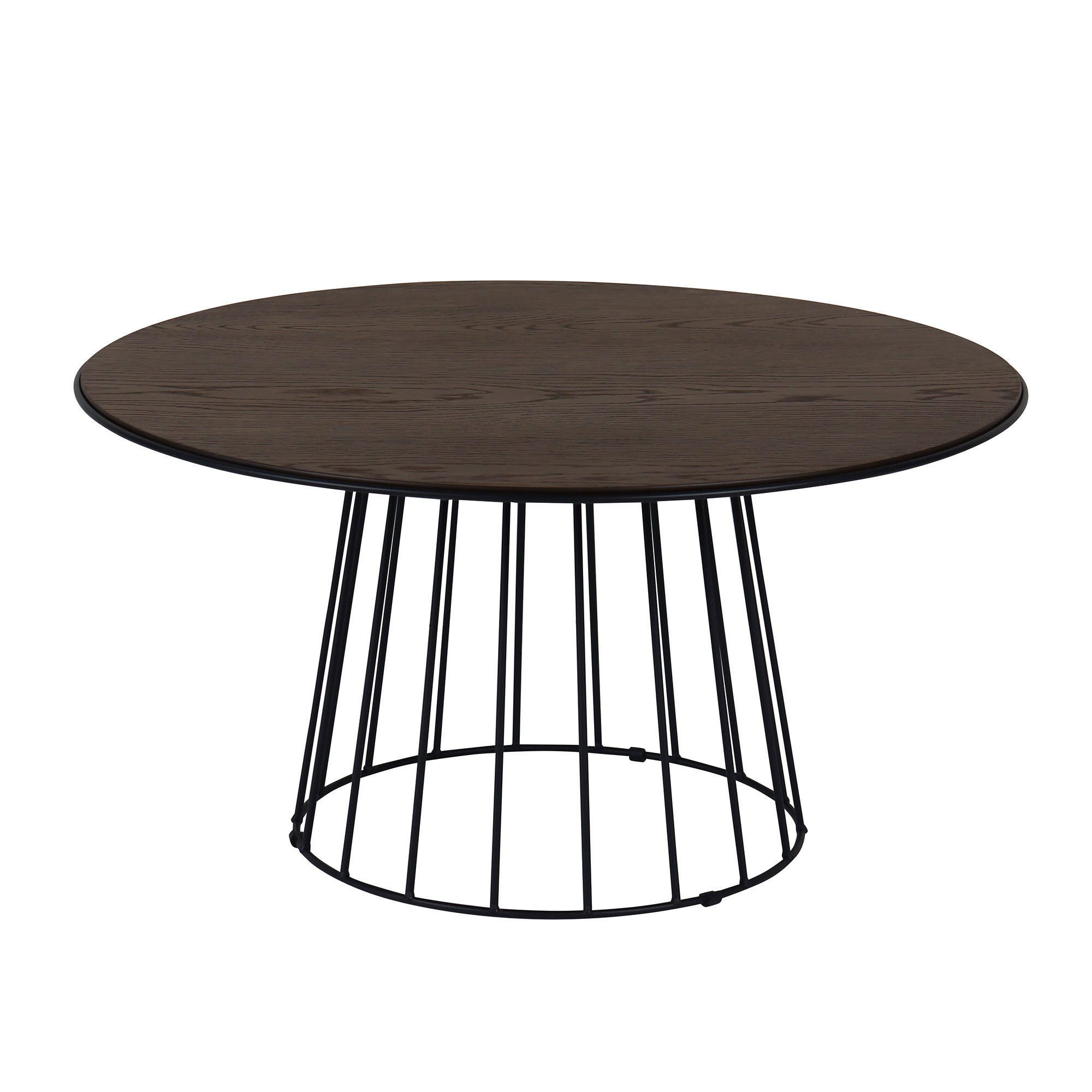 SOFFBORD i trä, metall 90/90/45 cm  - brun/svart, Modern, metall/trä (90/90/45cm) - Niels Andersson