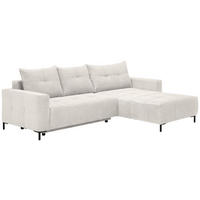 HÖRNSOFFA i vävt tyg vit  - vit/svart, Klassisk, metall/textil (292/192cm) - MID.YOU