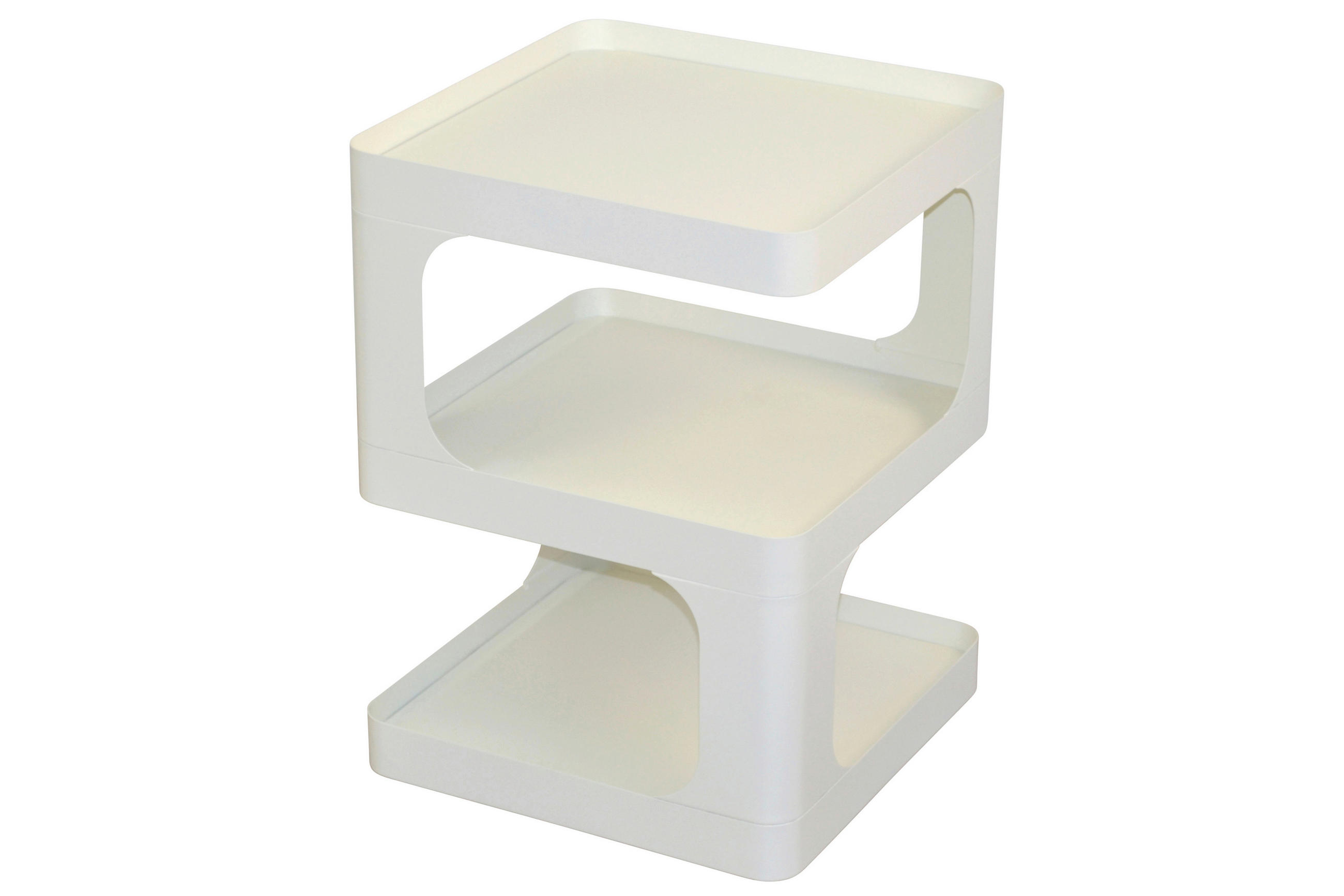 BEISTELLTISCH 35/35/55 cm Weiß  - Weiß, Design, Metall (35/35/55cm) - MID.YOU