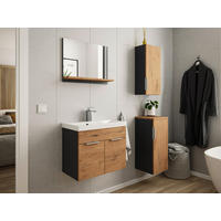 WASCHTISCHKOMBI 59,5 cm  - Eichefarben/Graphitfarben, Basics, Holzwerkstoff/Stein (59,5cm) - MID.YOU