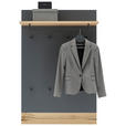 GARDEROBENPANEEL  in 92/140/28 cm  - Eiche Bianco/Anthrazit, Design, Holzwerkstoff (92/140/28cm) - Dieter Knoll