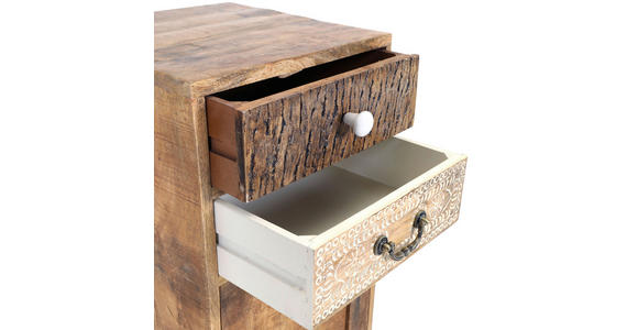KOMMODE in 40/91/44 cm - Weiß/Naturfarben, Design, Holz/Metall (40/91/44cm) - Landscape