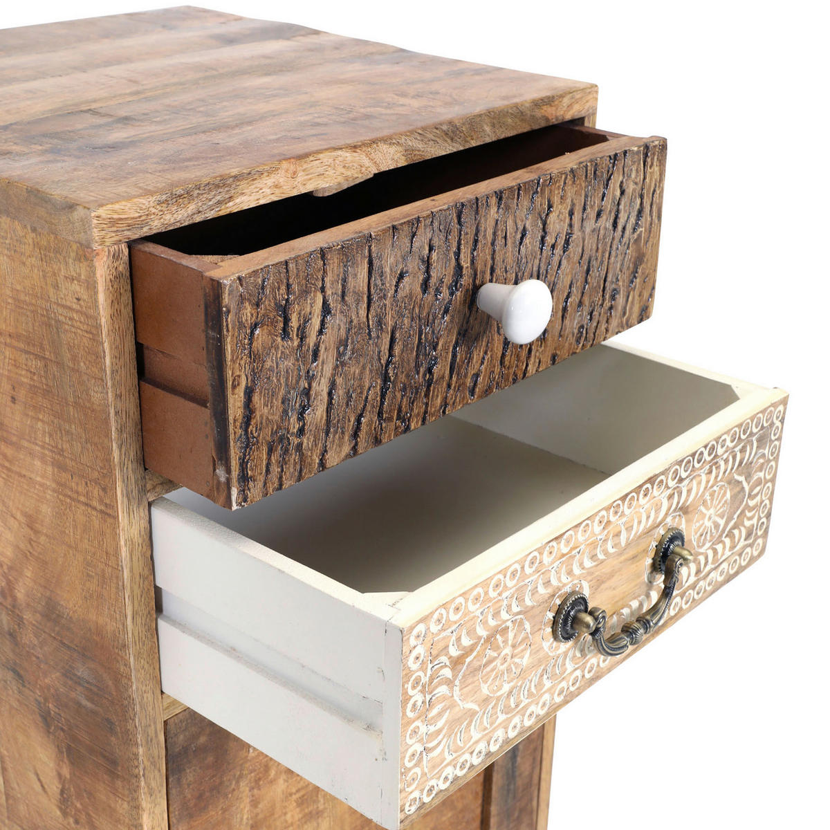 KOMMODE  in 40/91/44 cm  - Weiß/Naturfarben, Design, Holz/Metall (40/91/44cm) - Landscape