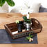 DEKOTABLETT - Silberfarben/Braun, LIFESTYLE, Glas/Holz (40/11/27cm)