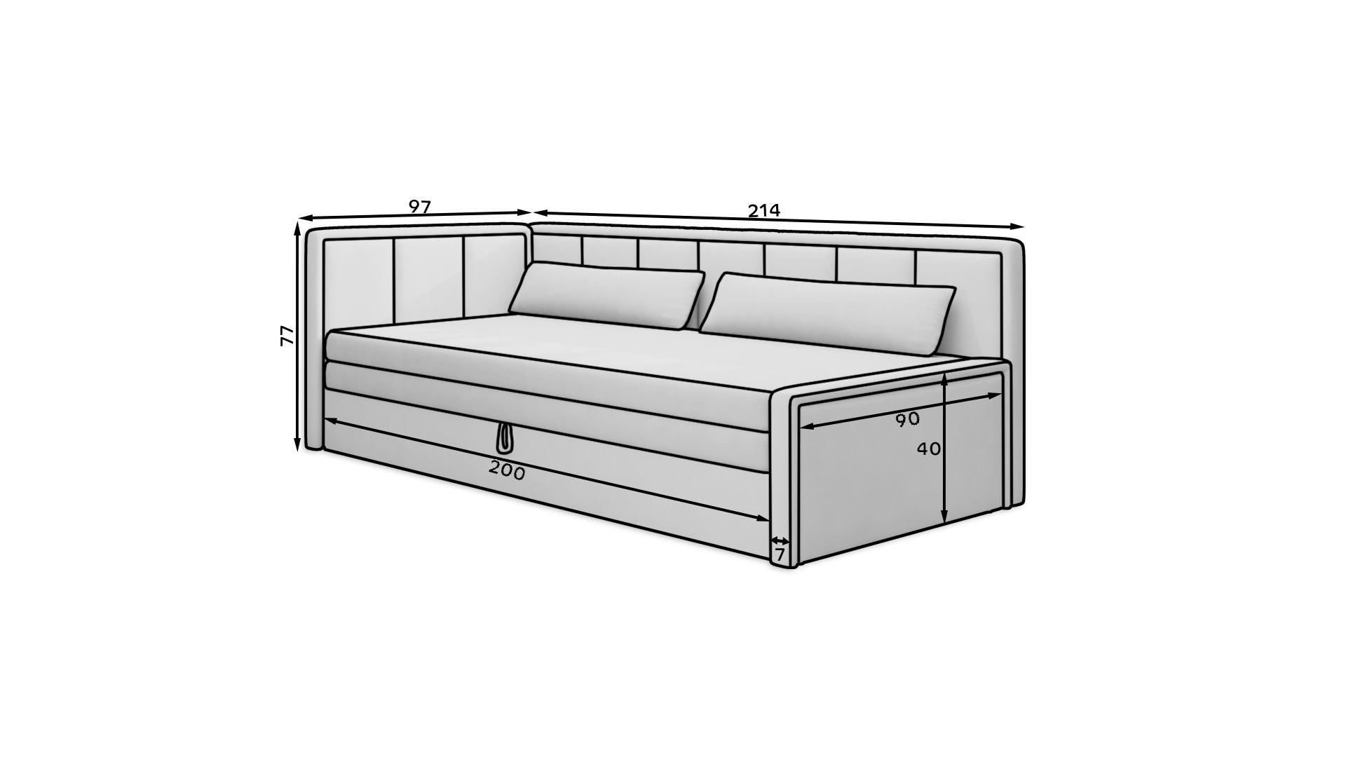 Thumbnail - Mid.you Récamiere Fulgeo, Beige, Textil, 82x77x214 cm, Liegefunktion, Wohnzimmer, Sofas & Couches, Sofas, Recamieren