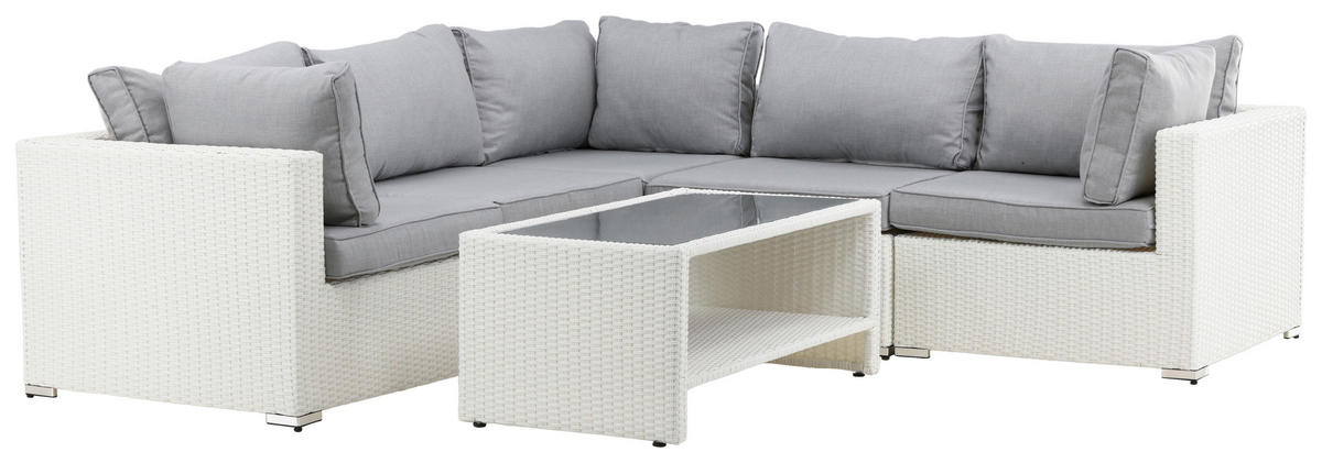 LOUNGEGARNITUR  87/249 cm   - Hellgrau, KONVENTIONELL, Kunststoff (87/249cm) - Gardenson