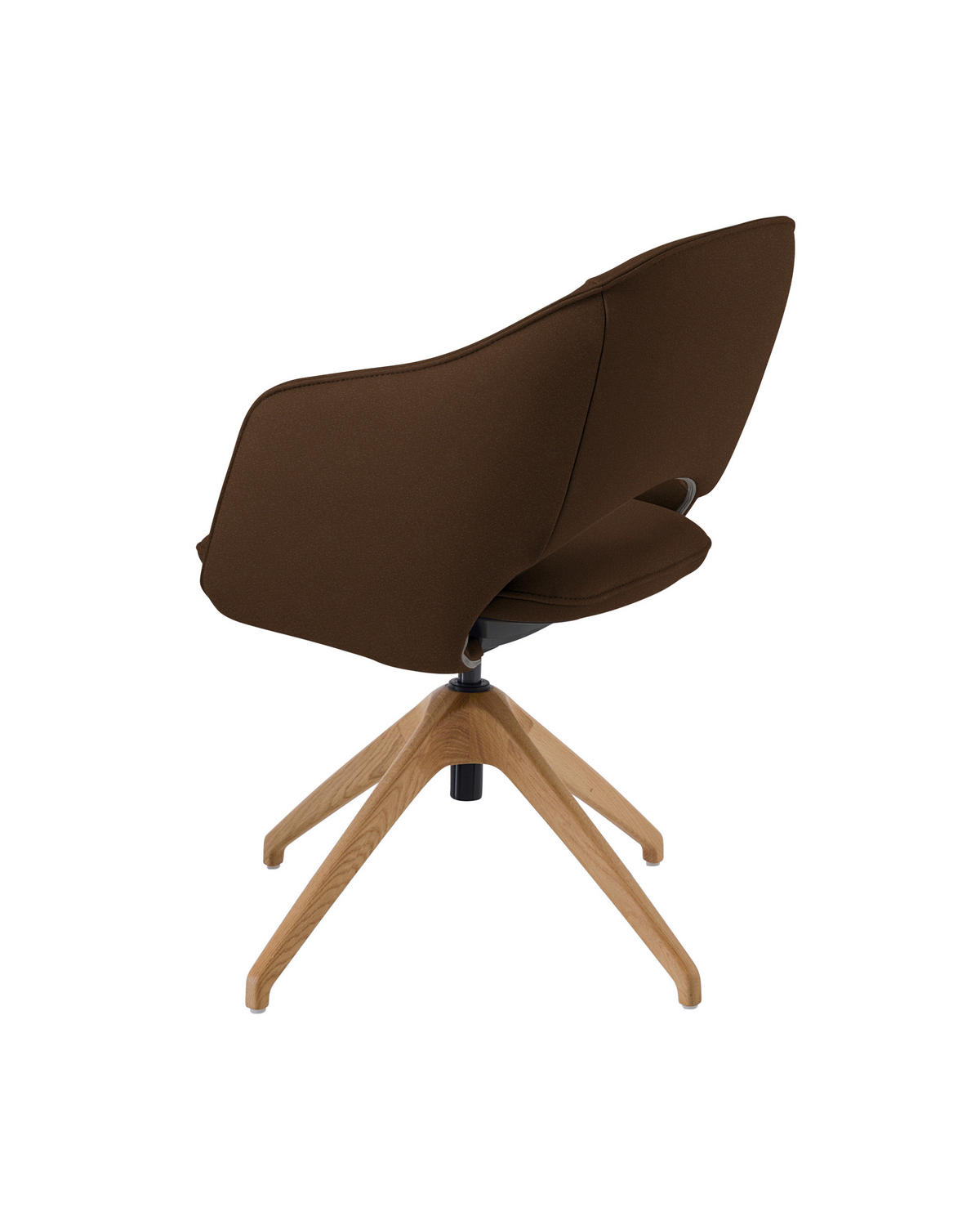 ARMLEHNSTUHL  in Echtleder naturbelassen  - Wildeiche/Dunkelbraun, Design, Leder/Holz (63/74-90/57-73cm) - Koinor