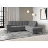 ECKSOFA in Flachgewebe Grau  - Schwarz/Grau, Modern, Textil/Metall (244/212cm) - Sit & More