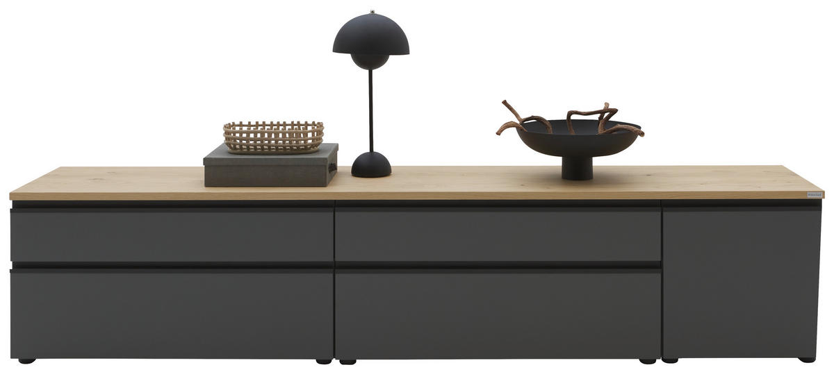 LOWBOARD  in 225/46/41 cm  - Eichefarben/Anthrazit, Design, Holzwerkstoff/Kunststoff (225/46/41cm) - Dieter Knoll