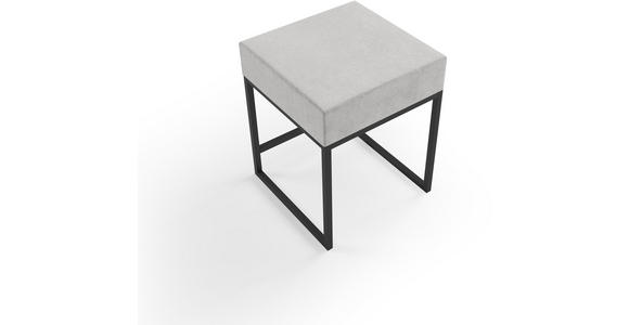 NACHTSCHRANK 45/55/45 cm - Hellgrau/Schwarz, Design, Textil/Metall (45/55/45cm) - Esposa