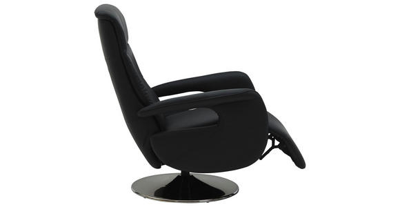 RELAXSESSEL in Leder Anthrazit - Chromfarben/Anthrazit, Design, Leder/Metall (71/99/83cm) - Dieter Knoll