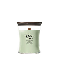ILLATGYERTYA - zsályazöld/átlátszó, Basics, üveg/paraffin (9.9/11.4/9.9cm) - WoodWick
