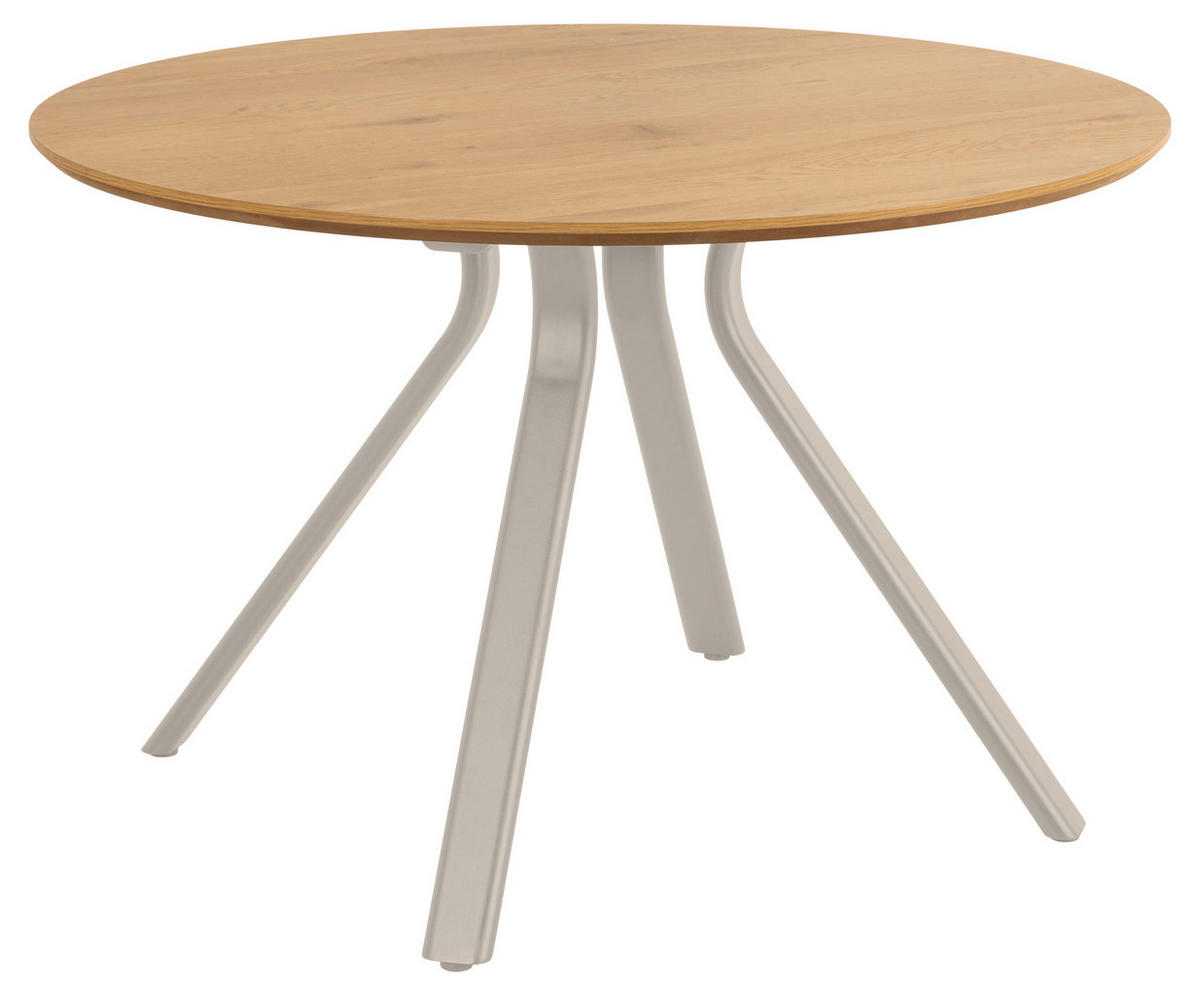 TRPEZARIJSKI STO  siva, boja hrasta   - siva/boja hrasta, Moderno, metal/pločasti materijal - Carryhome