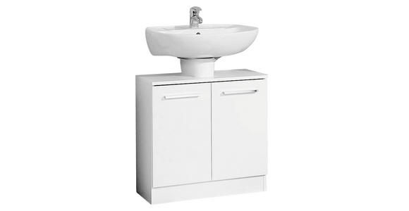 WASCHBECKENUNTERSCHRANK 60/62/33 cm - Chromfarben/Weiß, KONVENTIONELL, Holzwerkstoff (60/62/33cm) - Carryhome