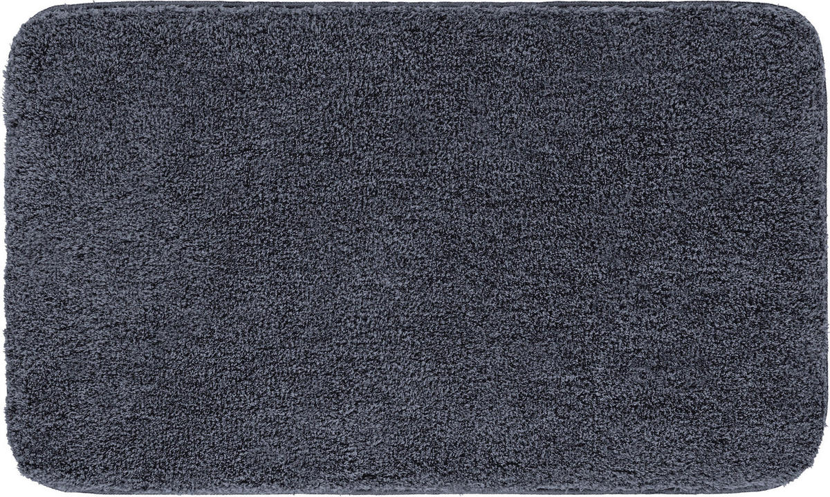 BADTEPPICH Melange Dunkelgrau 50/80 cm  - Dunkelgrau, Basics, Kunststoff/Textil (50/80cm) - Grund