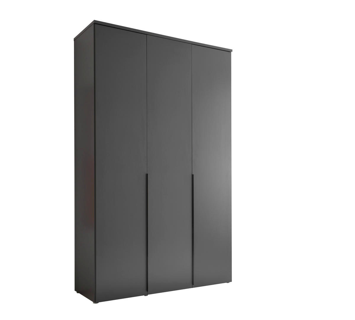 DREHTÜRENSCHRANK  in Graphitfarben  - Schwarz/Graphitfarben, MODERN, Holzwerkstoff/Kunststoff (135/225/52cm) - Carryhome