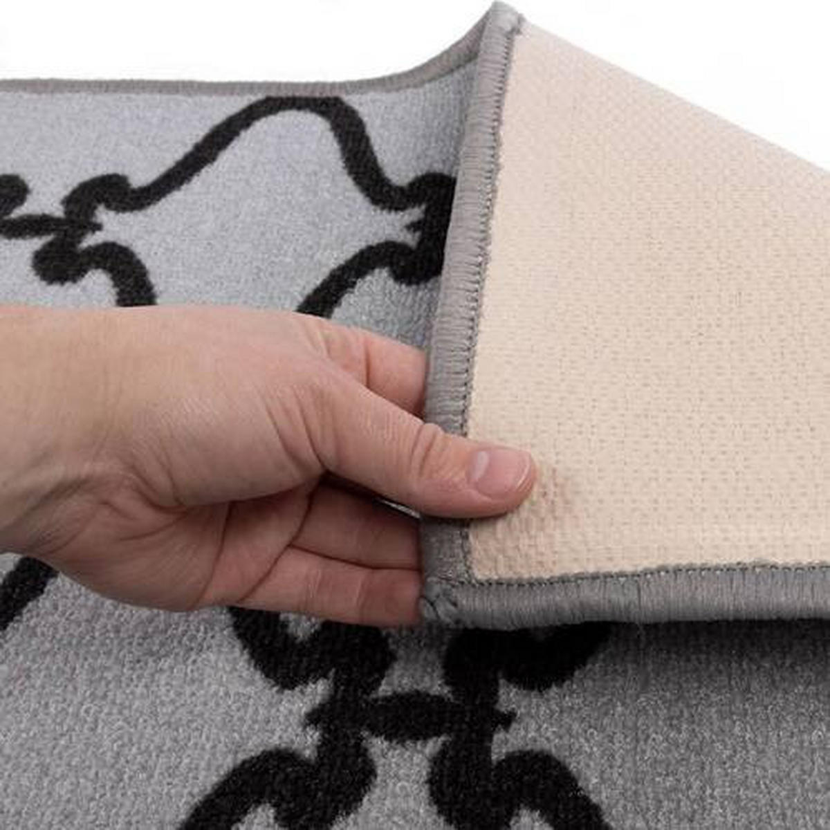 LÄUFER 80/700 cm Drogheda Grau  - Grau, Design, Kunststoff/Textil (80/700cm)