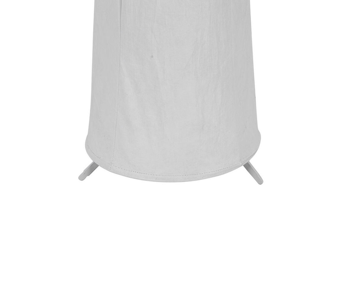 STOJACIA LED LAMPA, 23/158 cm  - biela, Basics, kov/textil (23/158cm) - Novel