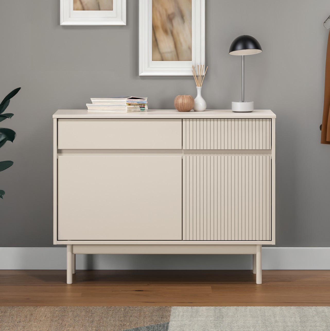 SIDEBOARD Cava  in 102/78/42 cm  - Kaschmir, Design, Holz (102/78/42cm) - Livetastic