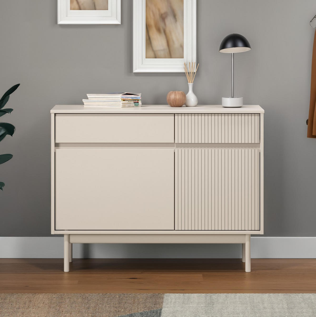 SIDEBOARD Cava  in 102/78/42 cm  - Kaschmir, Design, Holz (102/78/42cm) - Livetastic