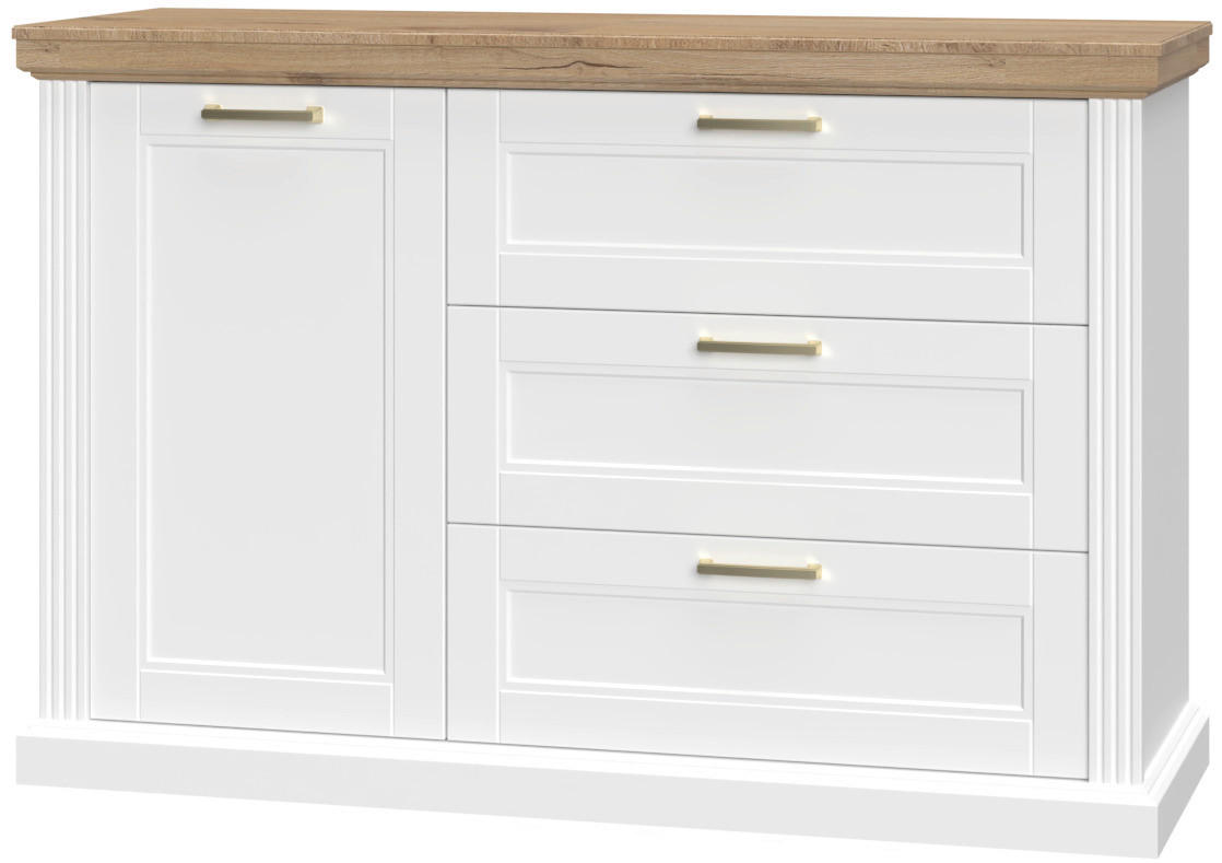 KOMODA, barve grafita  - barve grafita, Design, kovina/leseni material (138/91/48cm) - Landscape