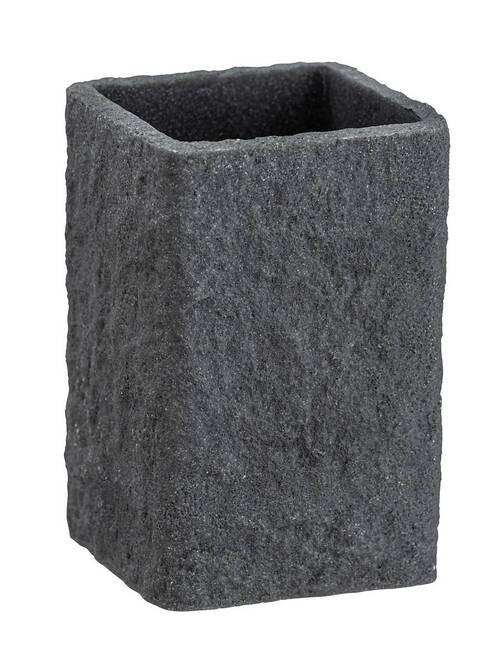 ZAHNPUTZBECHER Kunststoff  - Anthrazit, Basics, Kunststoff (7,5/11/7,5cm) - Wenko