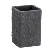 ZAHNPUTZBECHER Kunststoff  - Anthrazit, Basics, Kunststoff (7,5/11/7,5cm) - Wenko